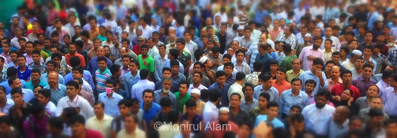 the current population [ September, 2013 ] of the city of Dhaka, Bangladesh is estimated to be about [7,001,000 ] which is about equal to the last record of the population. ©Monirul Alam     